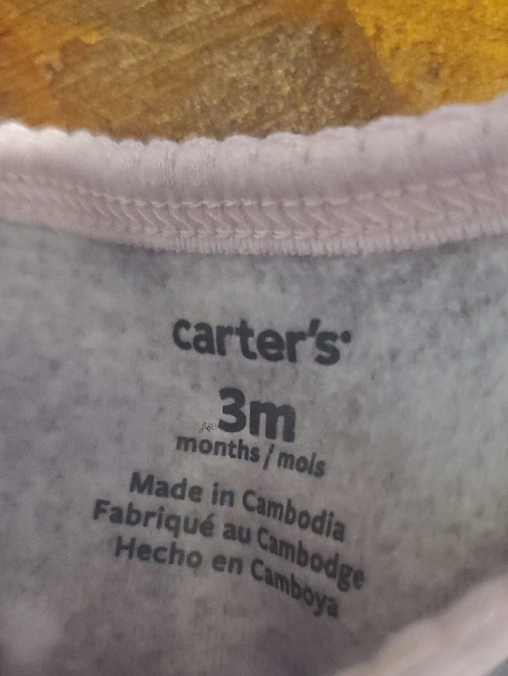 Carter's Gray Polka Dot Footed One-Piece